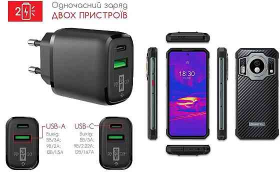 Сетевое зарядное устройство для Oukitel WP21 Ultra, 20W 3A, Quick Charge 3.0 Киев