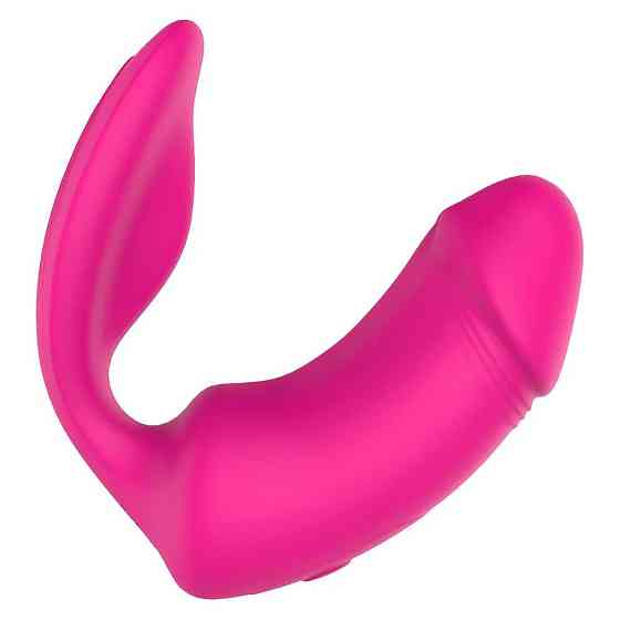 Вагінально-кліторальний вібратор Dream Toys Essentials з пультом, рожевий, 9 × 3 см Sex Aura Київ
