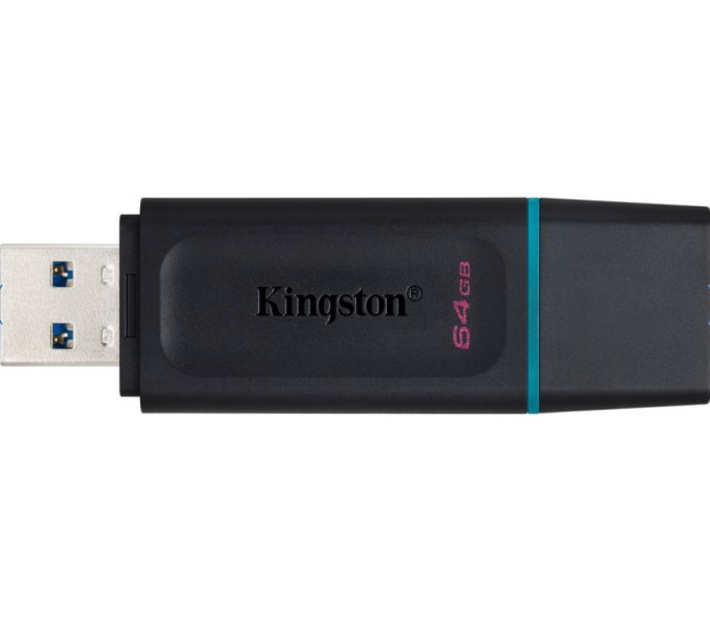 Флешка 64Гб USB 3.2 чорний/блакитний DT Exodia Kingston Житомир - фото 2