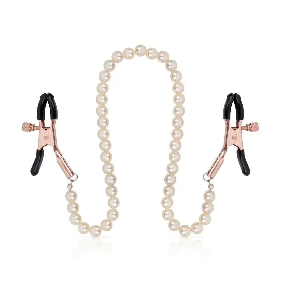 Затискачі для сосків з перлинним ланцюжком Rosy Gold - Nipple Clamps Pearls Львов - изображение 2