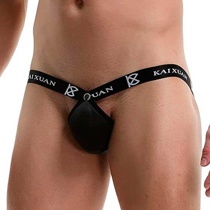 Чоловічі стрінги з пуш-апом "Kaixuan" - Чорний - XL Вінниця - фото 8