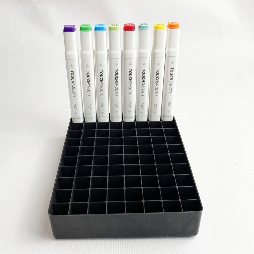 Підставка для маркерів органайзер для канцелярського приладдя 80 осередків Чорна Кам'янець-Подільський - фото 3