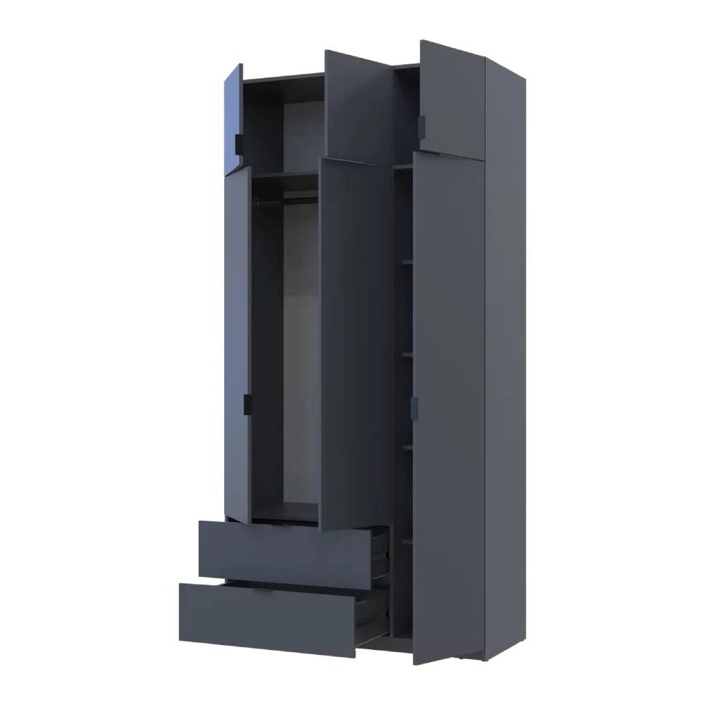 Шафа для одягу Doros Лукас Графіт 3ДСП 120х50х240 DRS-011650 (80737797) Дніпро - фото 6