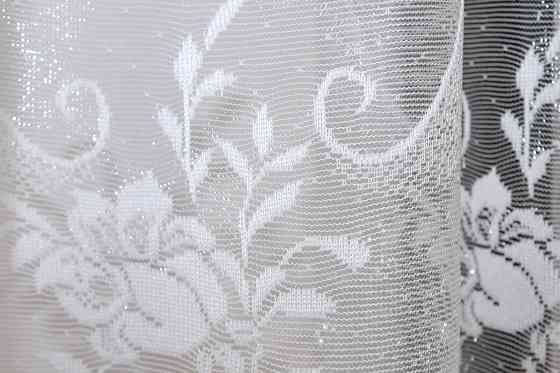Тюль жакард VR-Textil № 1321т Арка на кухню колір білий 350х150 см (53-0202) Київ