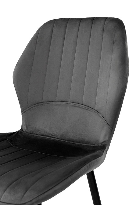 Стілець Леон чорний/велюр попелястий Киев - изображение 7