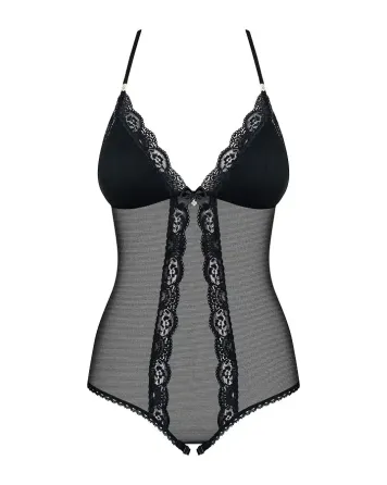 Сітчастий боді з відкритими сідницями Obsessive 841-TED-1 teddy S/M, чорний Львов