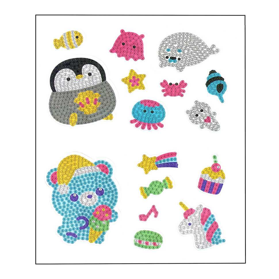 Набір для творчості Алмазна мозаїка "Ведмедик" FG24062201B-4 фігурки-наліпки Вінниця - фото 1