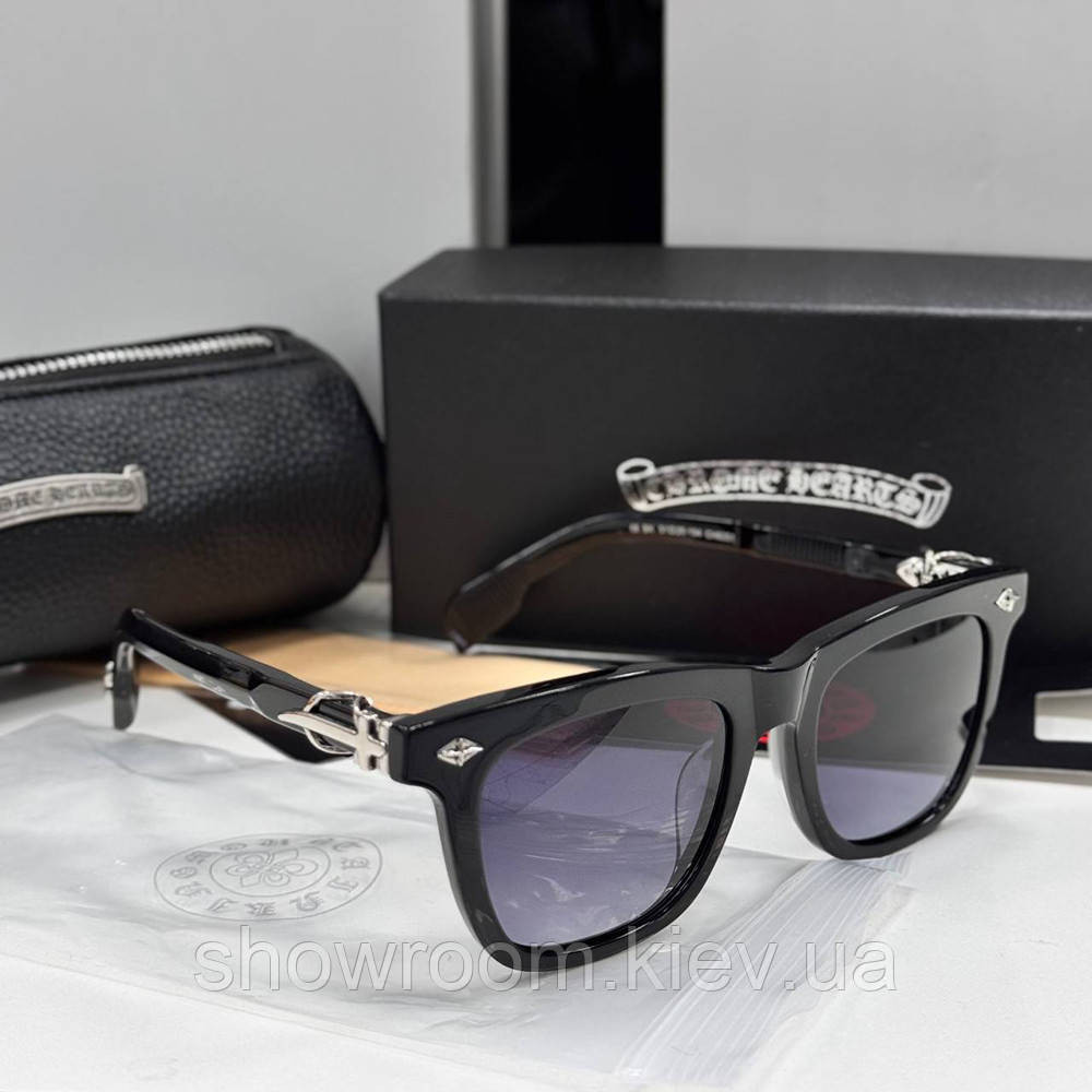 Мужские солнцезащитные очки Chrome Hearts 8251 black Lux Киев - изображение 1