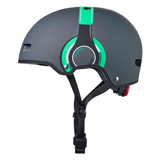 Захисний шолом Micro - Зелений з малюнком навушників Дніпро