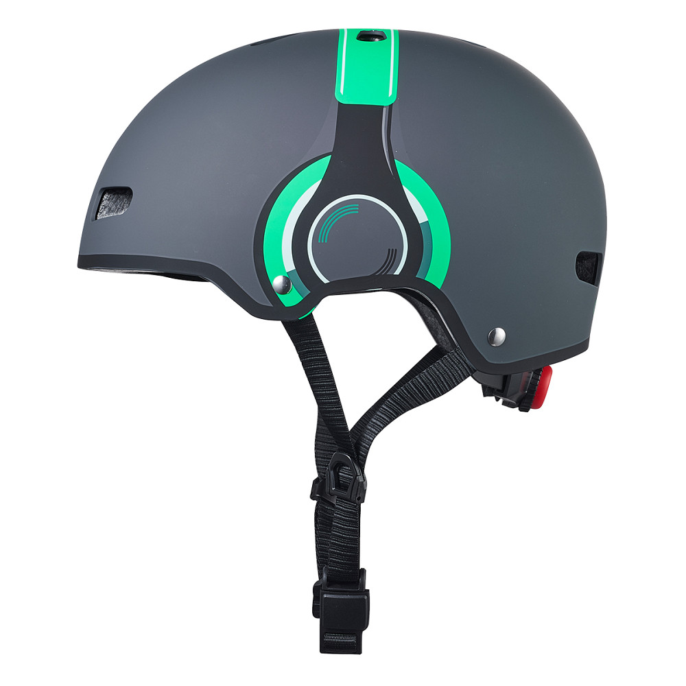 Захисний шолом Micro - Зелений з малюнком навушників Дніпро - фото 2