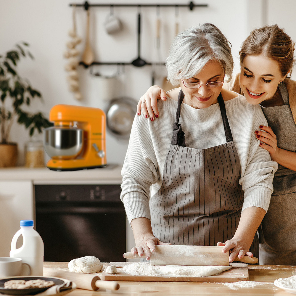 Кухонний комбайн Bella 2000 Вт/2,7 л.с., 5 л, неіржавка сталь, не містить BPA, жовтогарячий (Німеччина, Рівне - фото 2