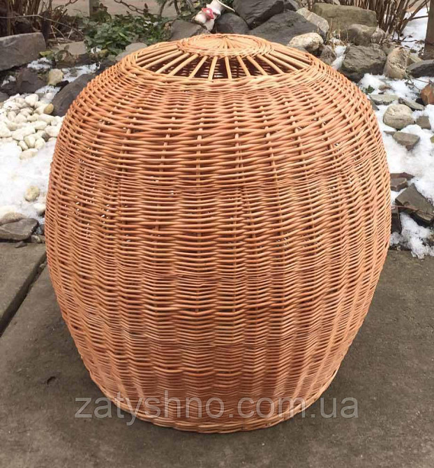 Люстри із лози | люстра плетена з лози | світильник із лози Київ - фото 4