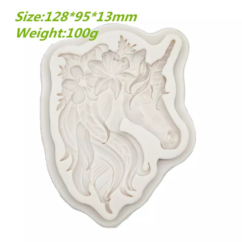 Силиконовый молд Единорог 112 на 71 мм серый Киев - изображение 4