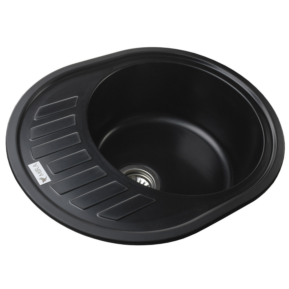 Гранітна мийка Mira ARNICA чорний 620 х 500 мм (000028781) Київ - фото 2