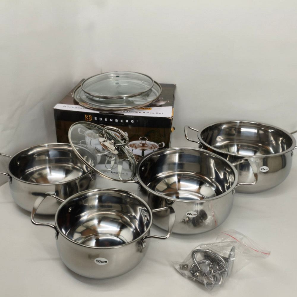 Набор кастрюль качественных с крышками, Набор кастрюль с крышками для кухни премиум BN-99 Львов - изображение 4