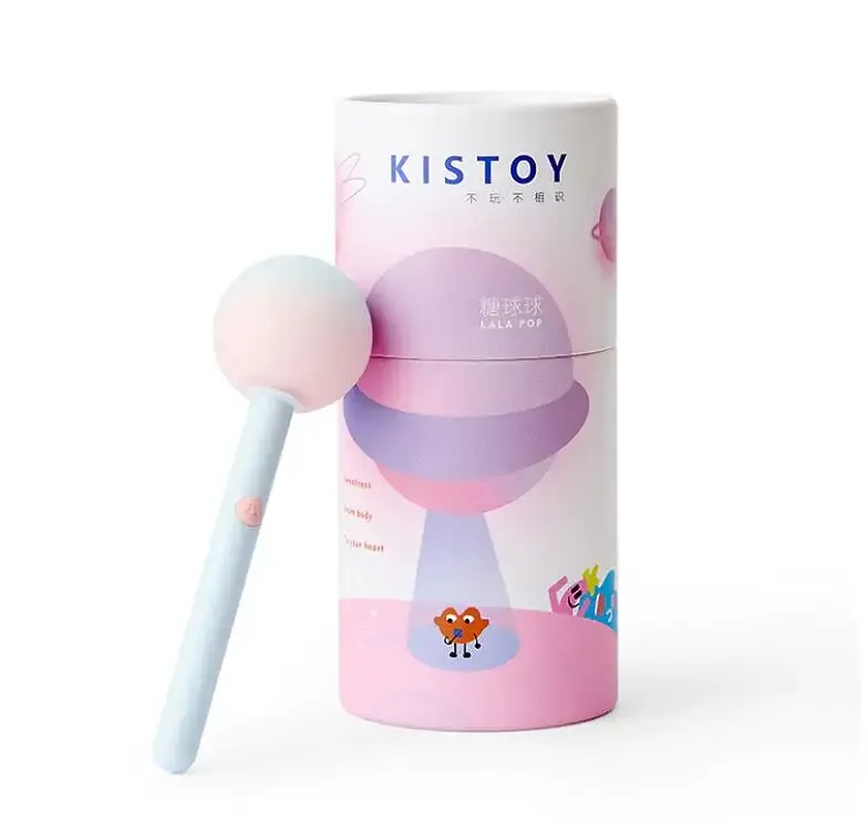 Вібратор-цукерка на паличці KISTOY Lala Pop, 2 мотори, маска на очі в комплекті Львів - фото 1