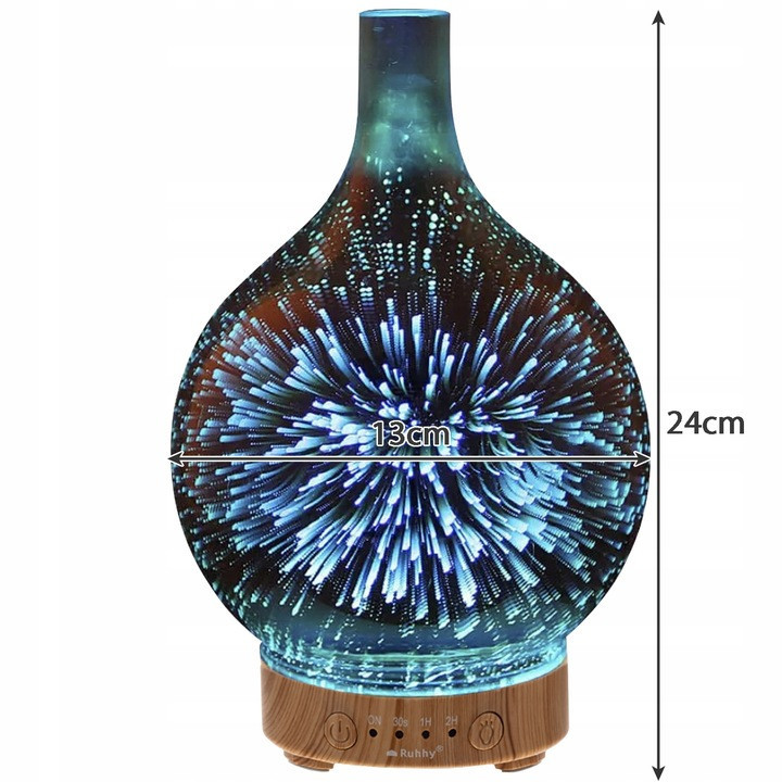 Зволожувач повітря аромадифузор 100 мл з 3D підсвічуванням + 3 ароматичні масла Ruhhy (22356) Потужність 11 Вт Нововолинськ - фото 6