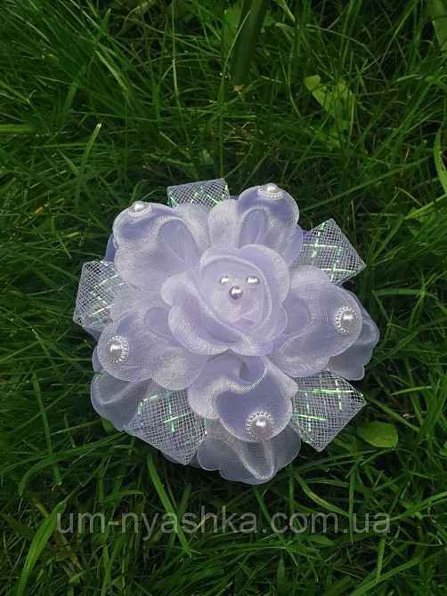 Бант школьный белый 11 см Кривой Рог - изображение 2