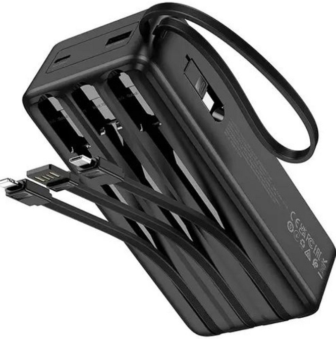 Павербанк 30000mAh з вбудованими кабелями HOCO J146B є ОПТ, дропшипінг. Киев - изображение 5