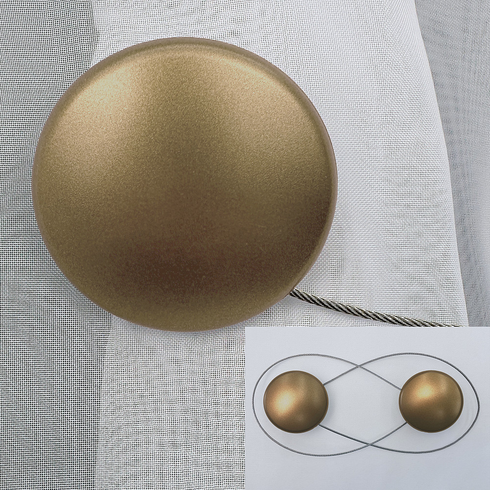 Магниты для штор и гардин Круг 2 шт Бронзовый (81-287) Киев - изображение 1