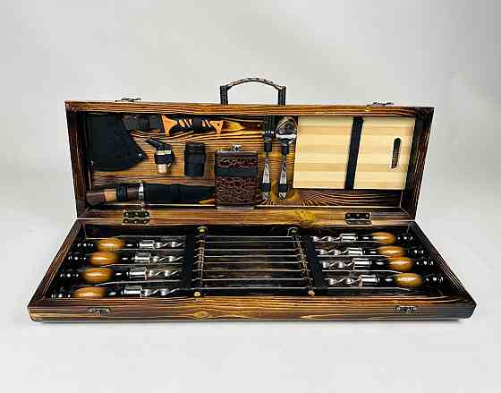 Подарунковий набір шампурів в дерев'яному кейсі ПИКНИК ЛАЙТ HAPPY DAYS Тернопіль