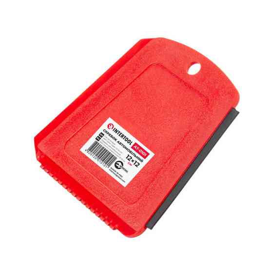 Скребок автомобильный для стекла, с водосгоном, 12×12 см INTERTOOL AT-0101 Киев