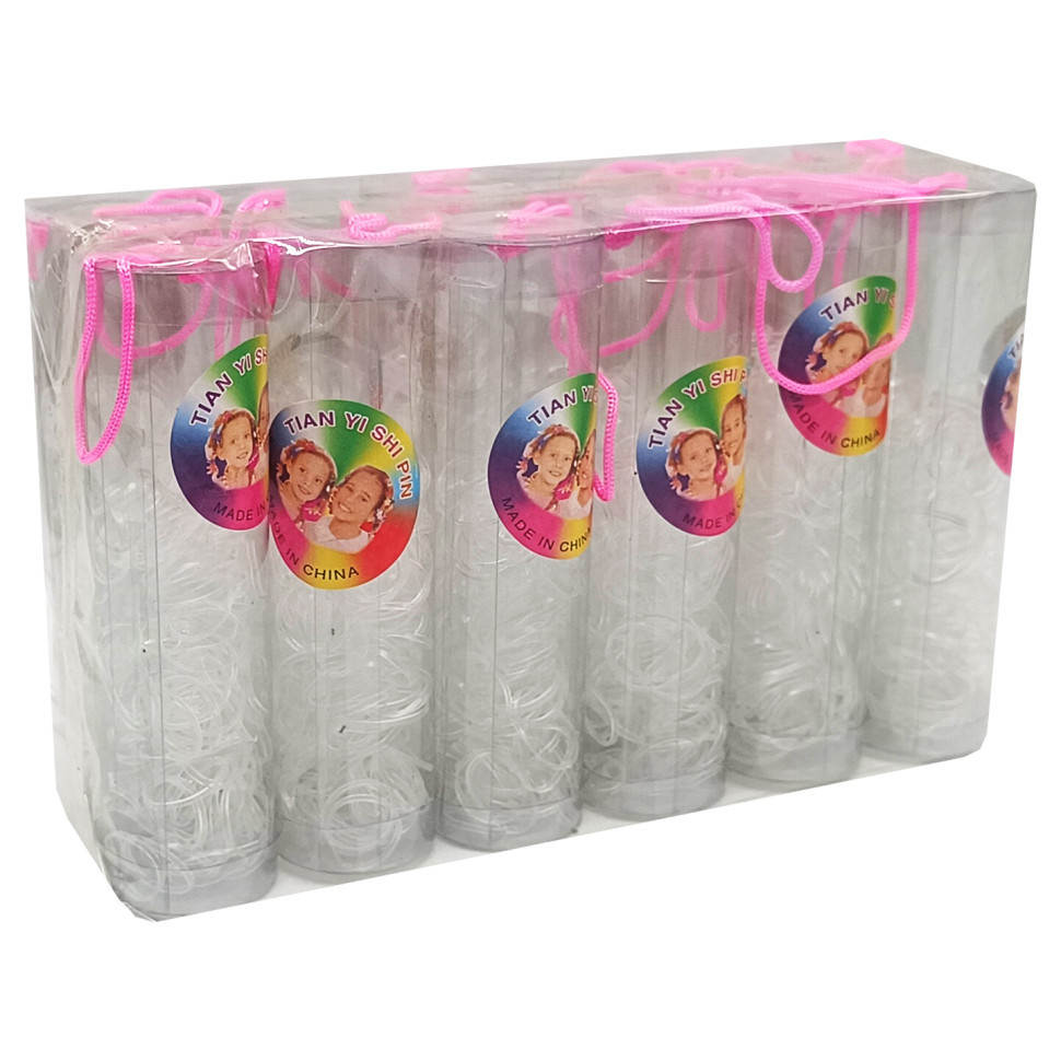 Дитяча резинка для волосся 0308-1008 силіконова, прозора Вінниця - фото 1