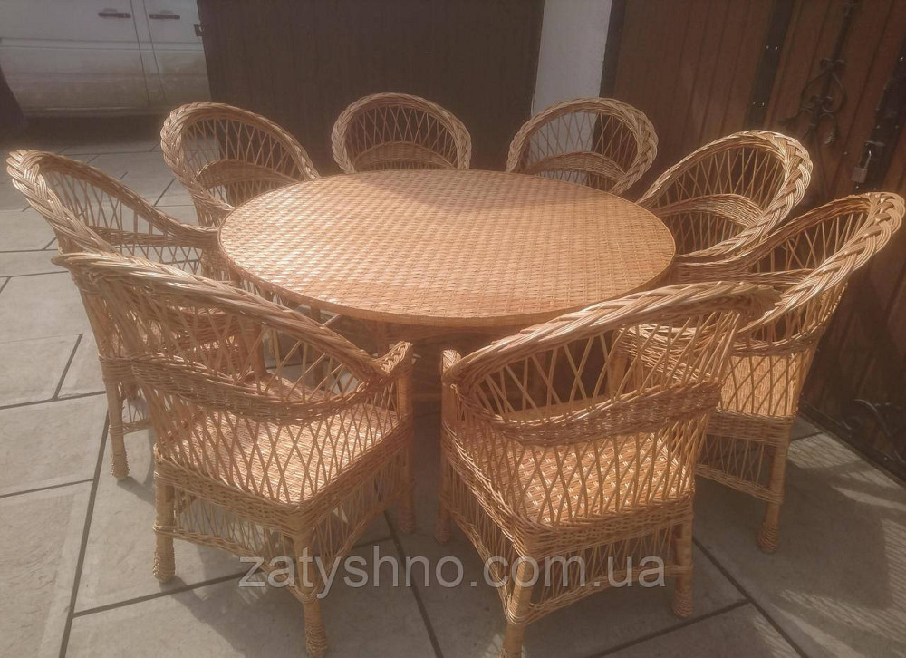 Плетені 8 крісел і великий плетений із лози Київ - фото 7