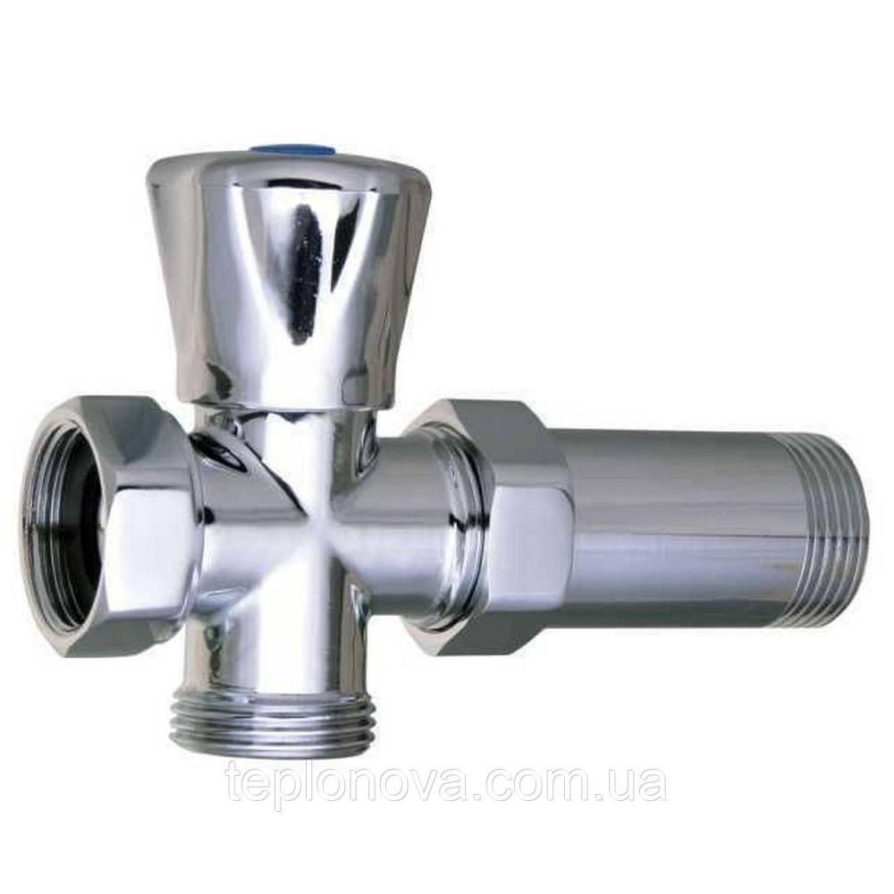 Кран вентильний для пральної машини Q PROFESSIONAL 3/4| x3/4| x3/4| з подовжувачем NV-QP170 Чернівці - фото 1