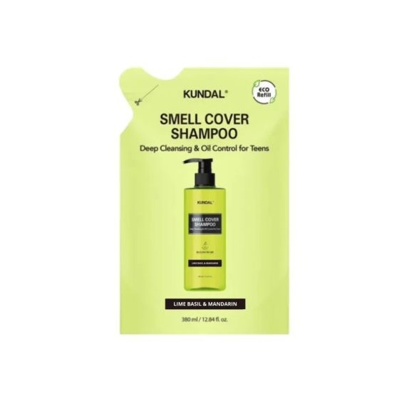 Рефіл шампуню для підлітків AllDay Smell Cover Teens Shampoo Refill Lime Basil&Mandarin Kundal 380 мл Київ