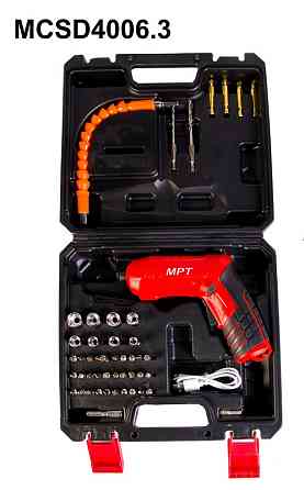MPT Викрутка акумуляторна поворотна MPT 4 V Li-ion 1.5 Аг 250 об/хв 3.5 Нм реверс USB кейс аксе Коломия