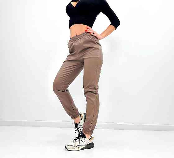 Штани-джогери з екошкіри "Bennett" оптом | Норма | Розпродаж моделі Київ