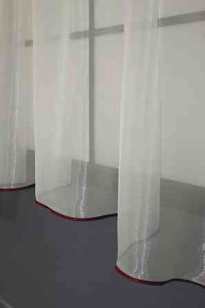 Кухонная занавеска VR-Textil № 00к молочный с бордовым 290х170 см (59-837) Киев