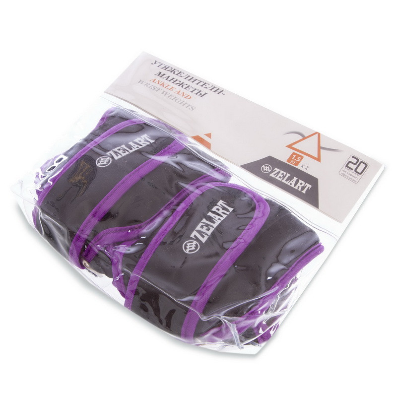 Обважнювачі-манжети для рук і ніг Zelart FI-5732-2 2x1 кг Вишневе - фото 7