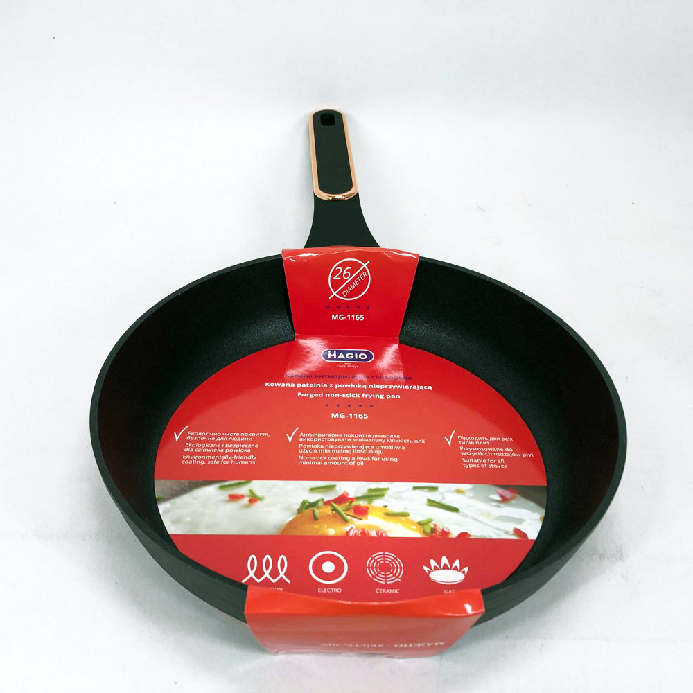 Легка сковорода для домашньої кухні, Антипригарна сковорода без олії з алюмінієвим корпусом VB-45 Львів - фото 12