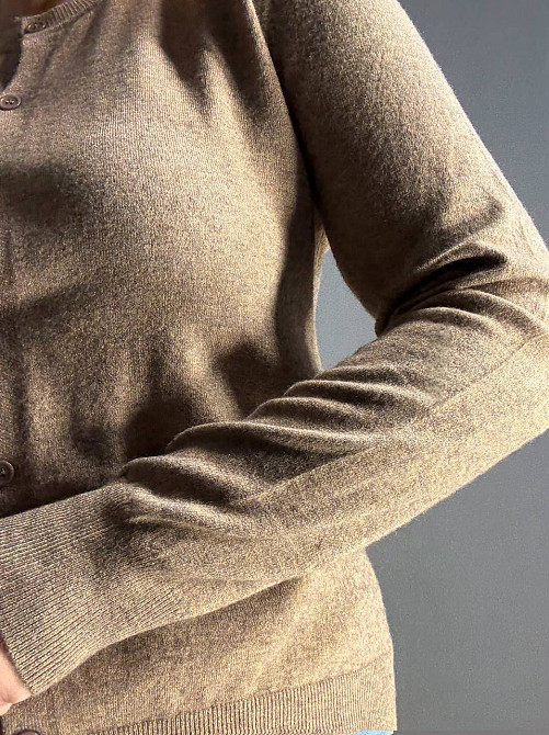 Кардиган женский A-N 82896-82897 однотонный на пуговицах универсальный, коричневый, one size Киев - изображение 16