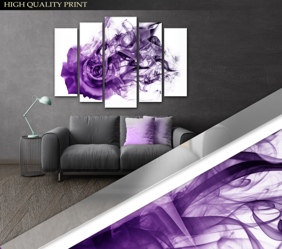 Модульна картина Квіти Абстракція Art-334_5 ( 80х118см ) Київ