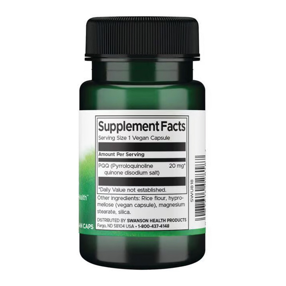 Пирролохинолинхинон Swanson PQQ Pyrroloquinoline Quinone 20mg 30 кап Киев - изображение 2