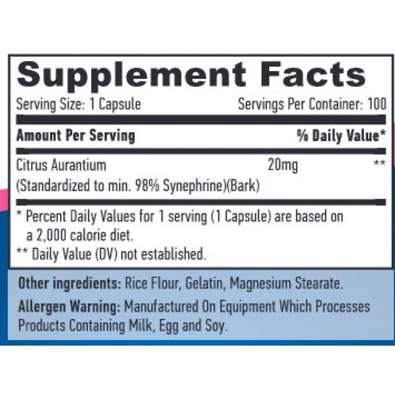 Синефрін Haya Labs Synephrine 20mg 100 caps Луцьк - фото 2