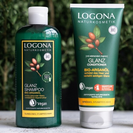 БІО-Шампунь Блиск та Відновлення для пошкодженого волосся з Аргановою олією Logona 250 мл Київ - фото 3