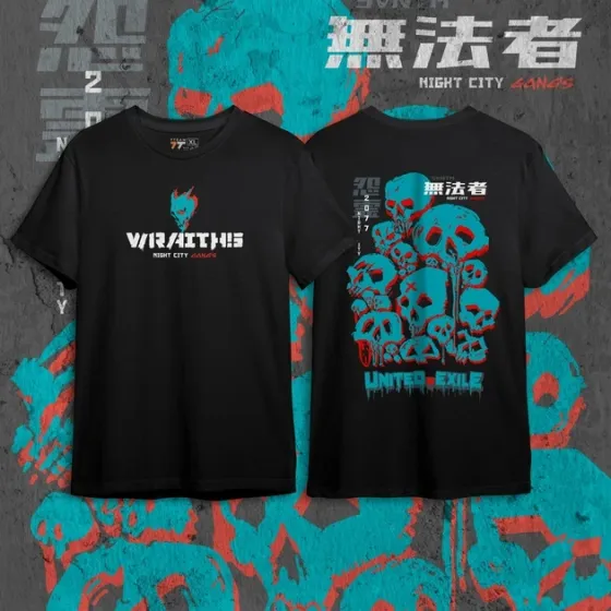 Футболка мужская с принтом Cyber Punk Wraiths Gang Размер 48 Anime10Размер 48 Днепр