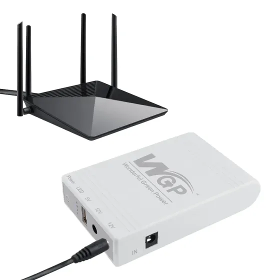 Джерело безперебійного живлення Mini UPS WGP UPS103C 20000mAh 5V/12V/12V, Li-ion 4*5Ah, для роутера та оптичного терміналу Киев