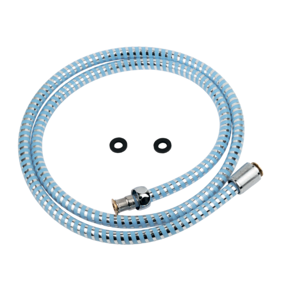 Шланг для душу 1⁄2" PVC 2-шаровий синій 150 см TAU XB-1483 (9891671) Київ