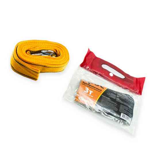 Трос лента 3 т х 4,5м х 60мм крюк/оранж/кулек/полипропилен буксир. Мукачево