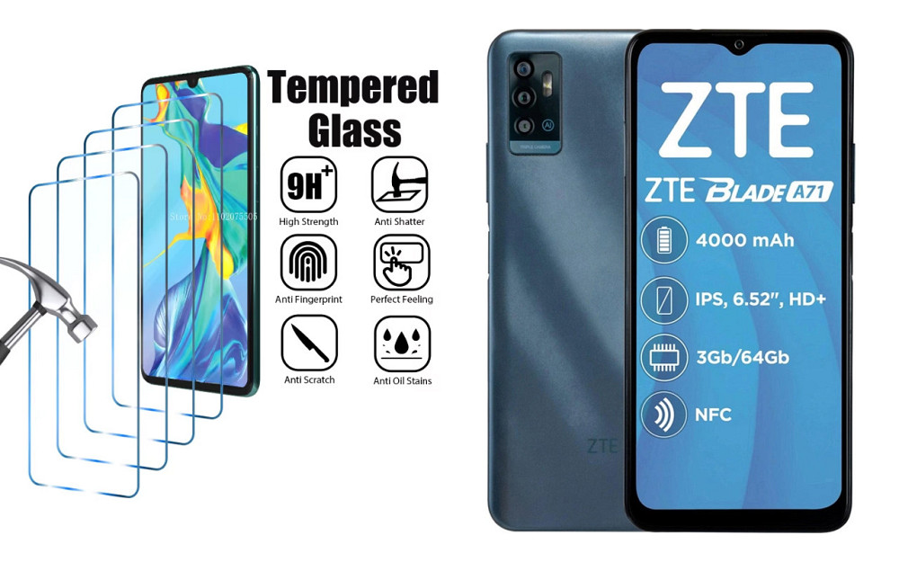 Защитное стекло ArmorGlass для ZTE BLADE A71 – устойчивое к царапинам и ударам Киев - изображение 1