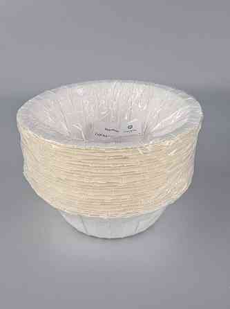 Тарілка з харчового картону 500 мл Біла D15.5 см h5.5 см (25 шт.) Харків