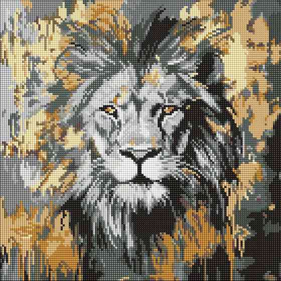 Алмазна мозаїка "Золотий Лев" ©art_selena_ua AMO8259, 40х40 см Вінниця