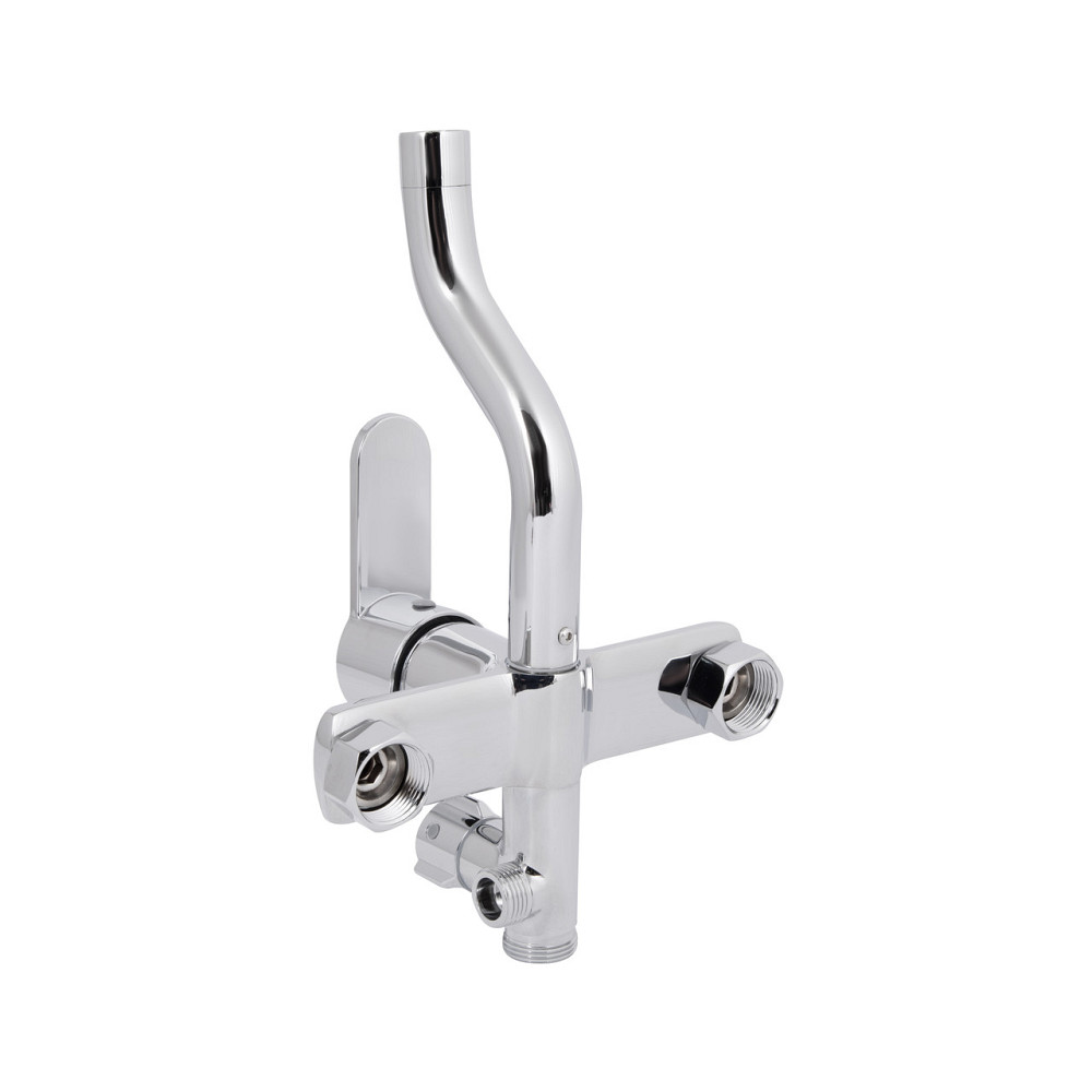 Душова система універсальна Qtap Plava на три споживачі (з виливом) з поличкою QT1005CRM Chrome Київ - фото 4