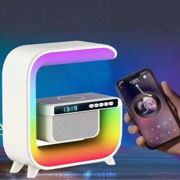 Ночник беспроводной с аккумулятором RGB, Беспроводная лампа ночник с функцией будильника LF-32 Львов - изображение 13