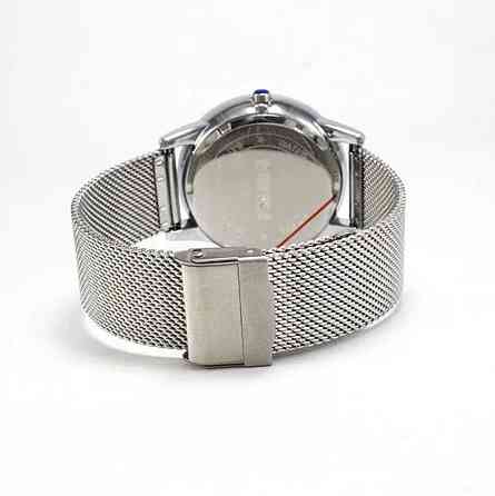 Класичний чоловічий годинник Skmei 9182 сріблясті з чорним цифеблатом Вінниця